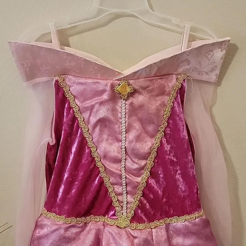 WALT DISNEY WORLD DISNEYLAND RESORT SLEEPING BEAUTY AURORA GOWN COSTUME, SIZE LG